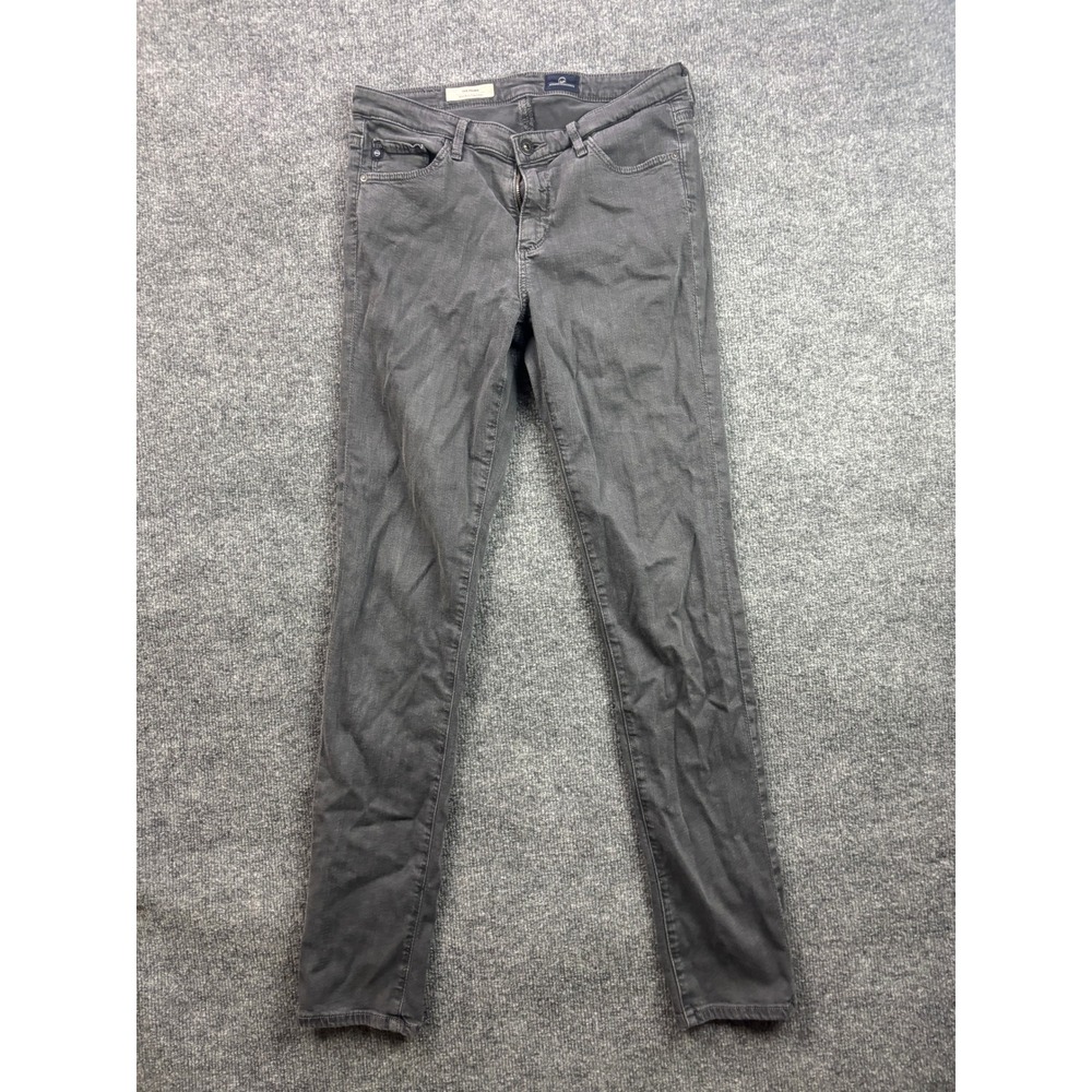 AG Adriano Goldschmied The Prima Cigarette Jeans Womens 27 Grey Mid Rise Slim